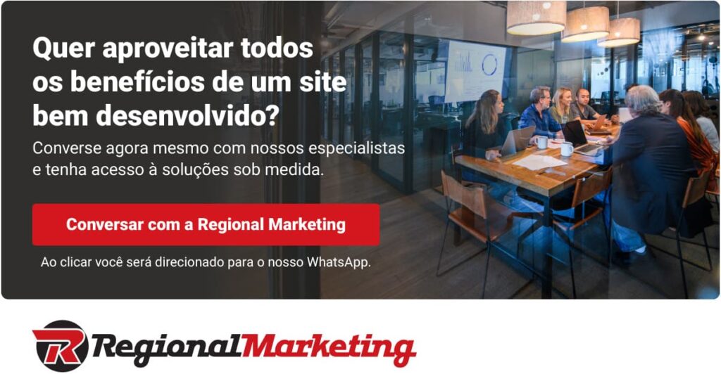 Conte com a Regional Marketing para construir um site profissional para a sua marca